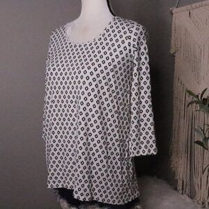 J. Jill | 3/4 Sleeve‎ Printed Top XS Petite